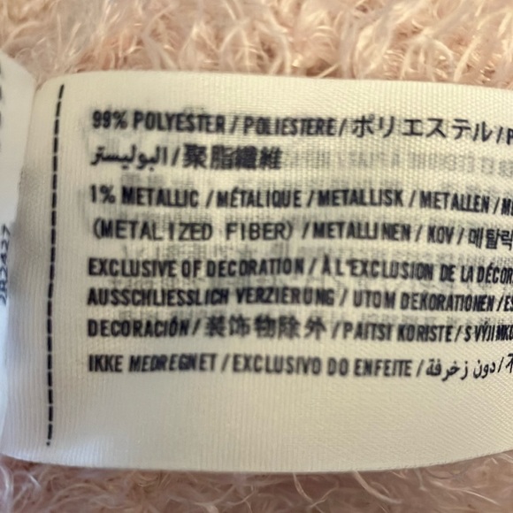 Abercrombie Kids: Pink fuzzy Sweater with metallic thread-hoodie- Girls Small - Picture 15 of 16